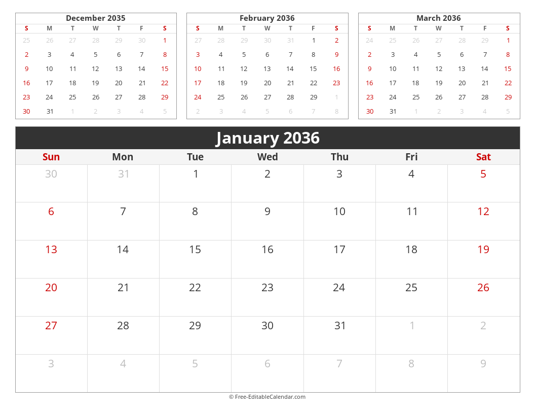 Monthly with three mini months